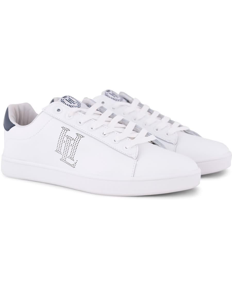 henri lloyd lace trainer sneaker whitenavy På Salg Stikkontakt v54xn